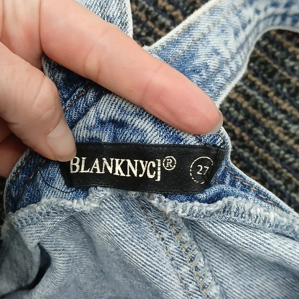 Blank NYC Denim Skirt Overalls Light Wash | Size 27" - Picture 6 of 7